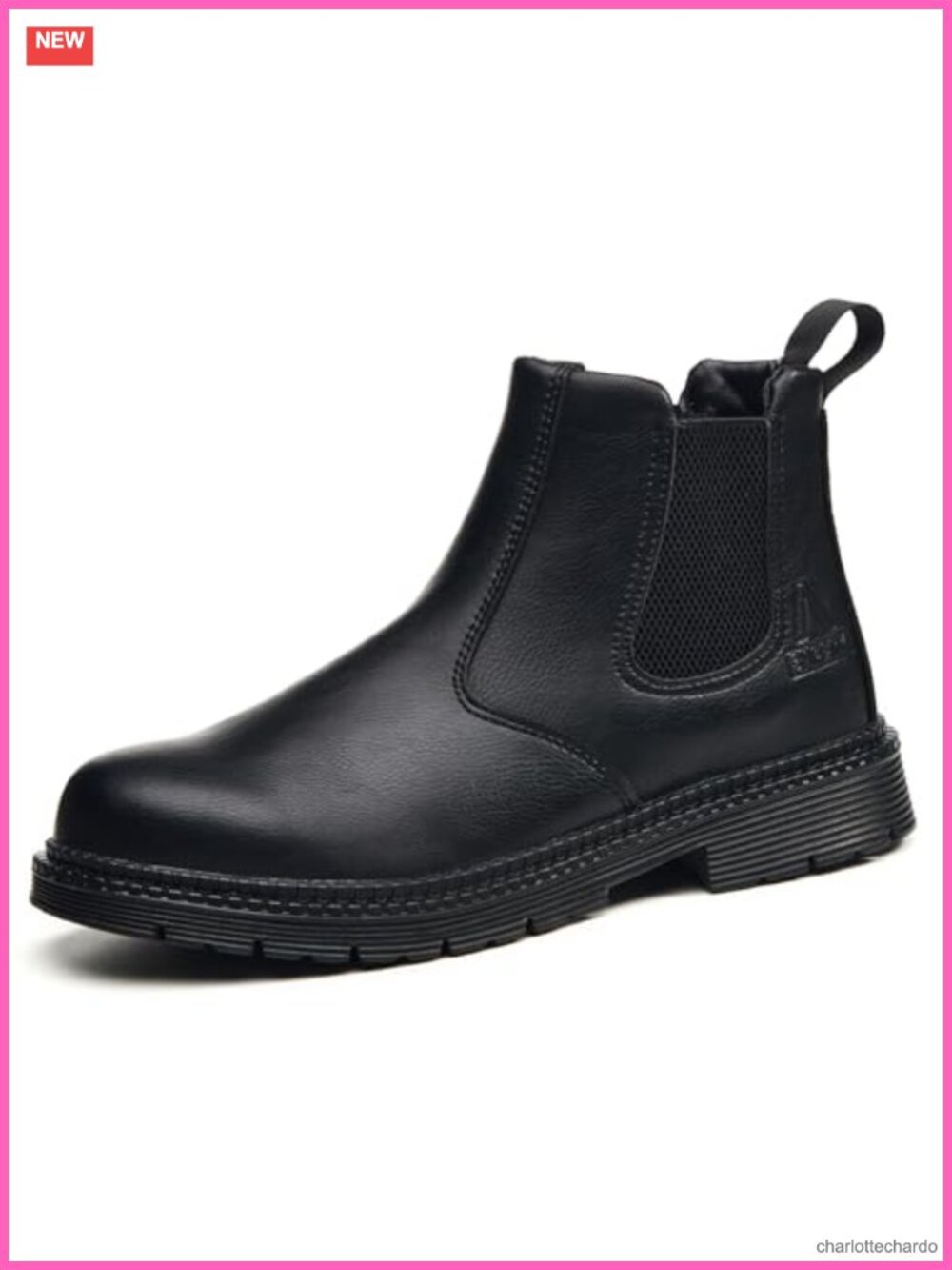 Steel Toe Slip On Work Boots Construction Chelsea Waterproof Men Women